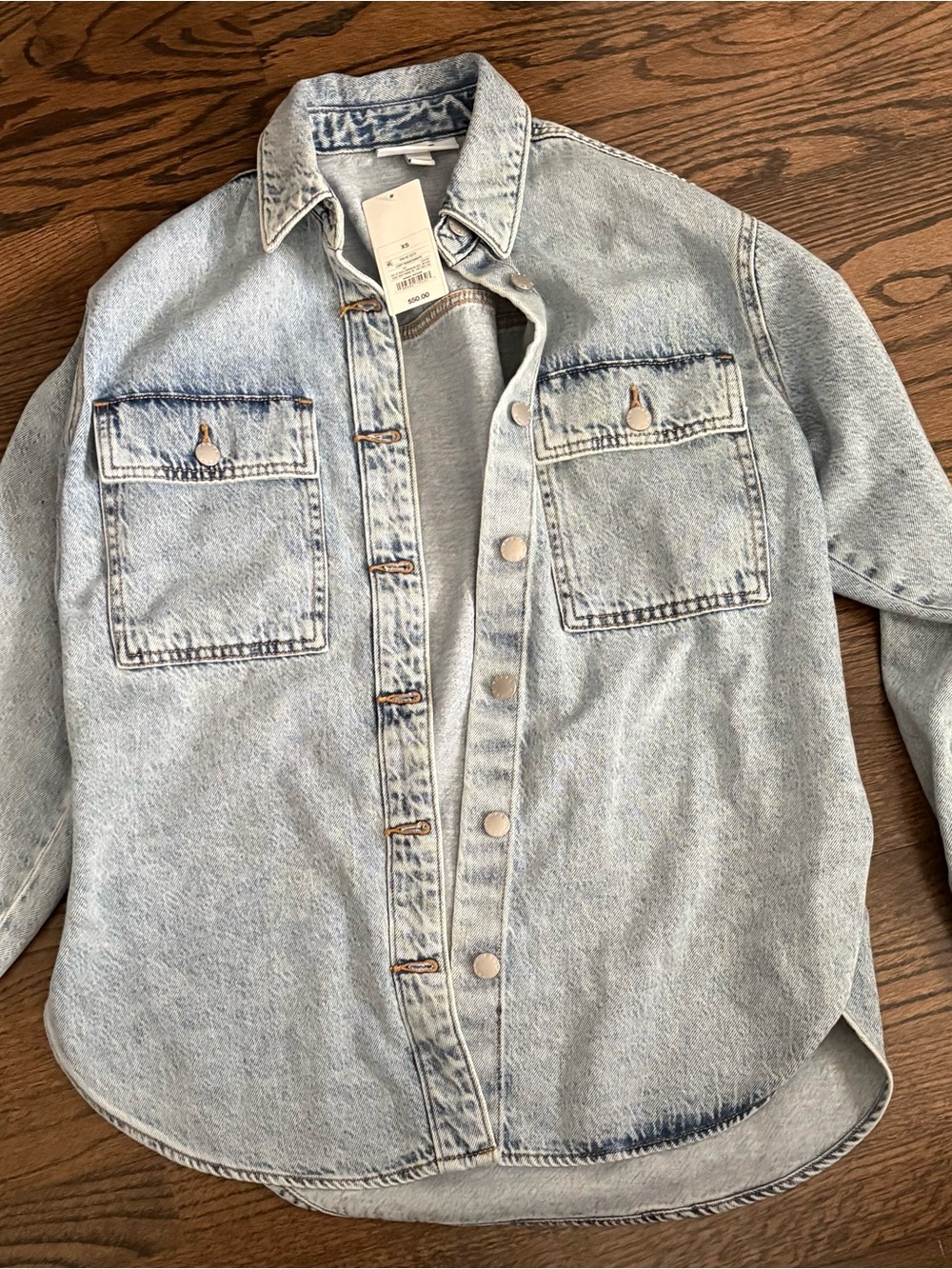 Parke X Target Light Blue Denim Shacket Size XS